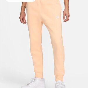 NIKE NSW Club Fleece Jogger Pants Peach Orange Men's Size Large BV2671-734